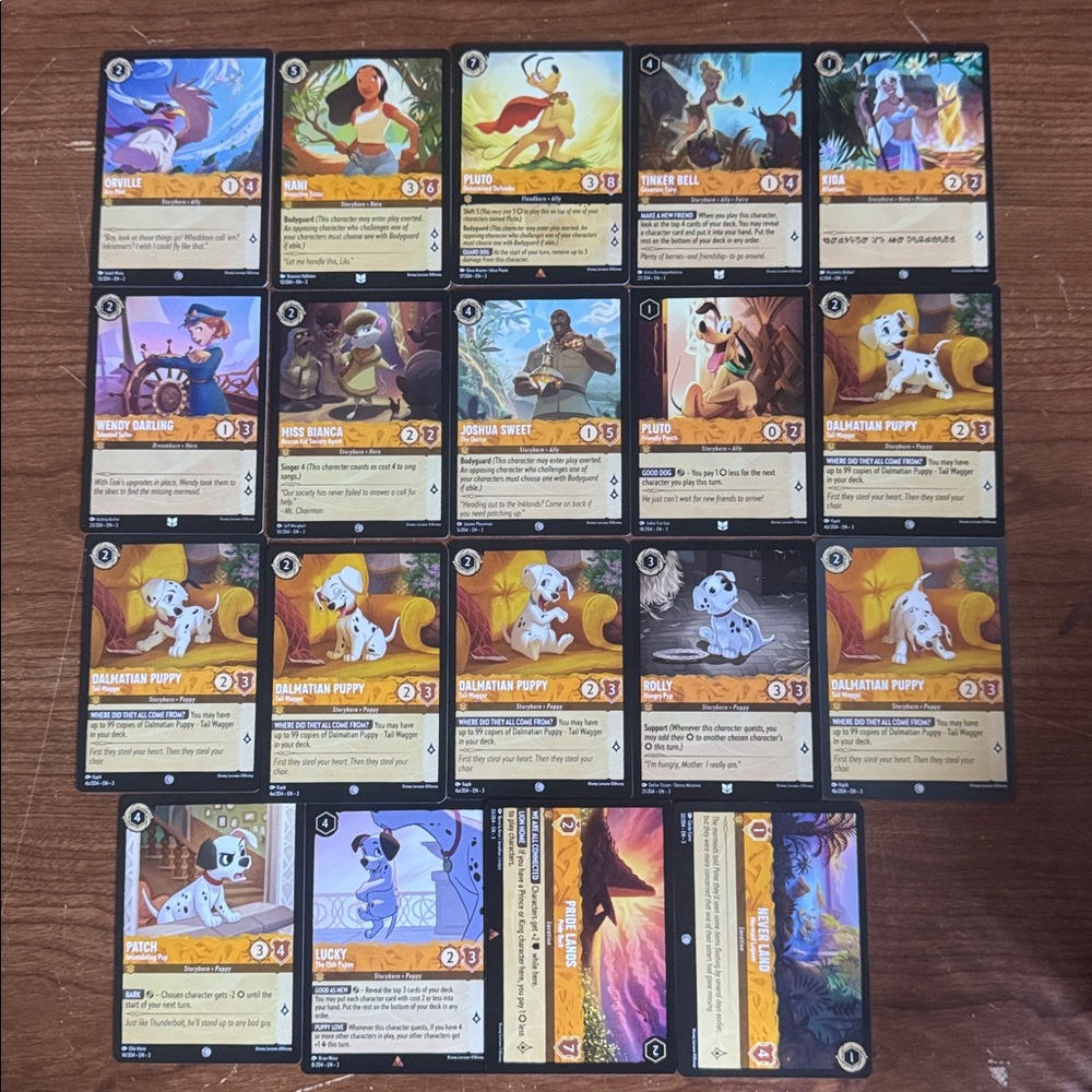 Disney Lorcana Inklands Yellow Cards